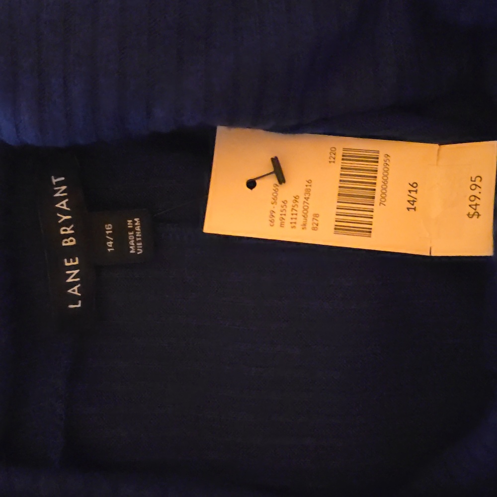 Lane Bryant Royal Blue Cowl Neck Sweater - Picture 2 of 4